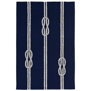Trans Ocean Liora Manne Capri Ropes Indoor/Outdoor Area Rug - Nautical Stripe Design For Stylish Spaces Navy Polyester,Acrylic Cap46163633