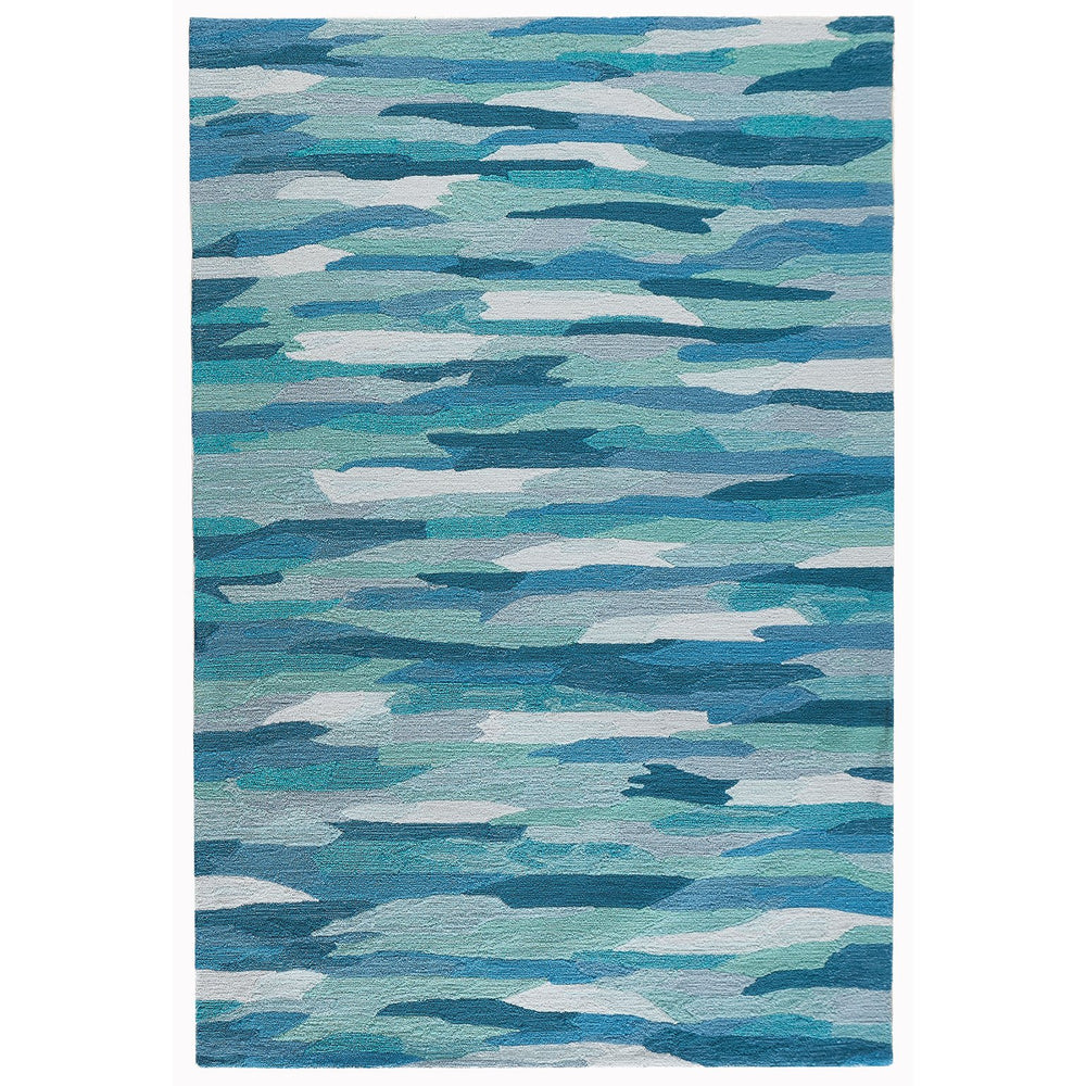 Trans Ocean Liora Manne Capri Cloud Indoor/Outdoor Area Rug - Contemporary Geometric Design For Any Space Blue Polyester,Acrylic Cap46172594