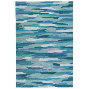 Trans Ocean Liora Manne Capri Cloud Indoor/Outdoor Area Rug - Contemporary Geometric Design For Any Space Blue Polyester,Acrylic Cap46172594
