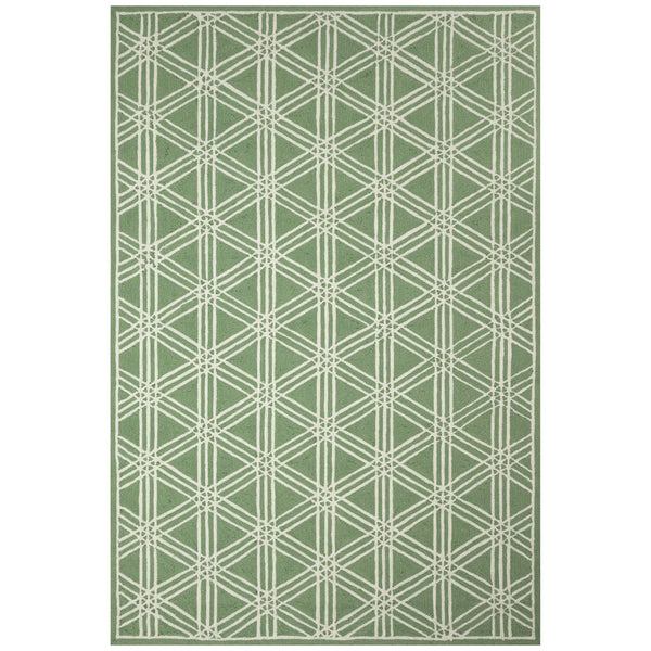 Trans Ocean Liora Manne Capri Hex Indoor/Outdoor Durable Area Rug - Stylish Geometric Accent For Any Space Green Polyester,Acrylic Cap71174106