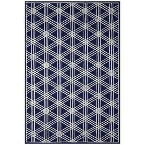 Trans Ocean Liora Manne Capri Hex Indoor/Outdoor Durable Area Rug - Stylish Geometric Accent For Any Space Navy Polyester,Acrylic Cap71174133