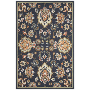 Trans Ocean Liora Manne Capri Petra Indoor/Outdoor Area Rug – Durable, Handmade, Traditional Persian Design Decor Navy Polyester,Acrylic Cap57175733