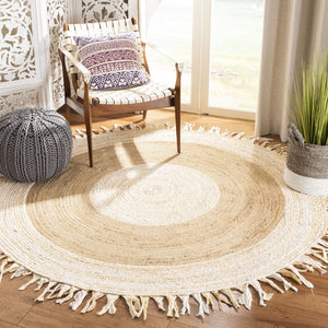 Safavieh Cape Cod Elegant Hand-woven Rug - Premium Cotton & Jute Blend For Timeless Home Décor Appeal Beige ,Natural 70% Cotton,30% Jute Cap701b-9r