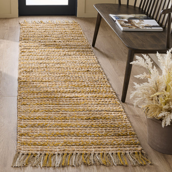 Safavieh Cape Handwoven 5X7 Jute Rug In Gold Natural Stripe — Coastal, Durable 3/8" Pile For Living Rooms CAP871D-57