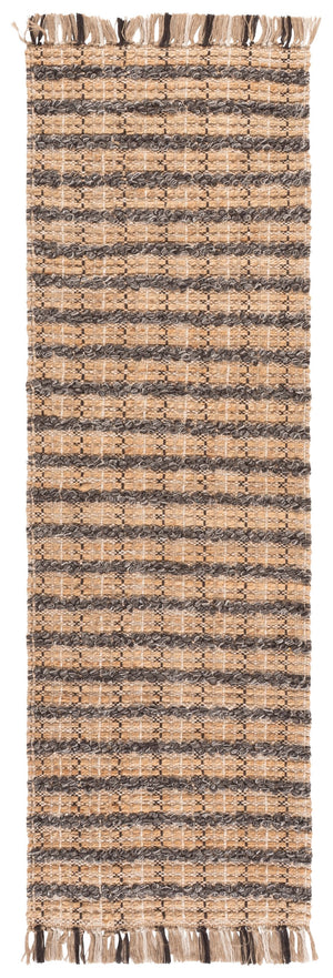 Safavieh Cape Coastal Handwoven Jute-Cotton Rug 5X7 Ft — Brown & Natural Striped, Durable Low-Profile Texture CAP871T-57