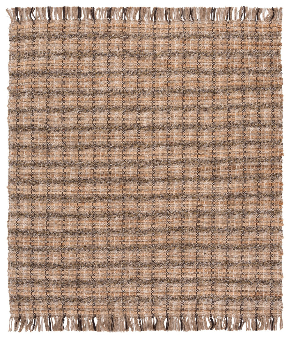 Safavieh Cape Coastal Handwoven Jute-Cotton Rug 5X7 Ft — Brown & Natural Striped, Durable Low-Profile Texture CAP871T-57