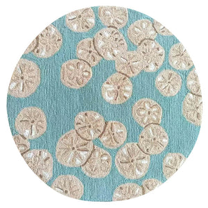 Trans Ocean Liora Handmade Coastal Area Rug - Durable Synthetic Blend With Beach-inspired Design For Any Space Blue Polyester,Acrylic Capd3175606
