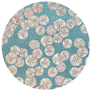 Trans Ocean Liora Handmade Coastal Area Rug - Durable Synthetic Blend With Beach-inspired Design For Any Space Blue Polyester,Acrylic Capd5175606