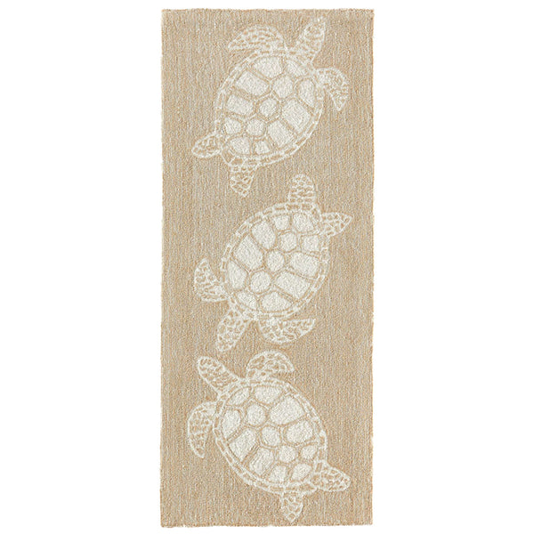 Trans Ocean Liora Manne Capri Turtle Handmade Indoor/Outdoor Area Rug - Vibrant Coastal Design For Any Space Natural Polyester,Acrylic Capr5163412