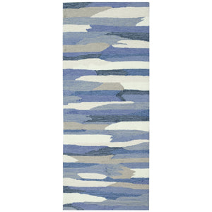 Trans Ocean Liora Manne Capri Cloud Indoor/Outdoor Area Rug - Contemporary Geometric Design For Any Space Blue Polyester,Acrylic Capr5172523