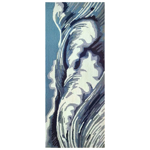 Trans Ocean Liora Manne Capri Wave Indoor/Outdoor Area Rug – Stunning Coastal Design For Elegant Spaces Blue Polyester,Acrylic Capr5175504