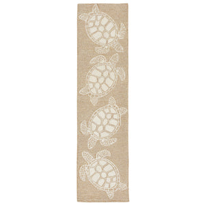 Trans Ocean Liora Manne Capri Turtle Handmade Indoor/Outdoor Area Rug - Vibrant Coastal Design For Any Space Natural Polyester,Acrylic Capr8163412