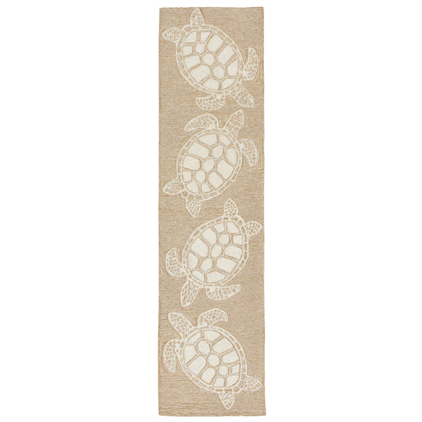 Trans Ocean Liora Manne Capri Turtle Handmade Indoor/Outdoor Area Rug - Vibrant Coastal Design For Any Space Natural Polyester,Acrylic Capr8163412