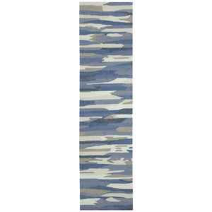 Trans Ocean Liora Manne Capri Cloud Indoor/Outdoor Area Rug - Contemporary Geometric Design For Any Space Blue Polyester,Acrylic Capr8172523