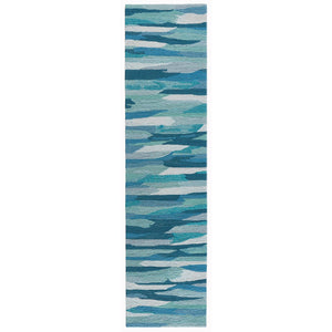 Trans Ocean Liora Manne Capri Cloud Indoor/Outdoor Area Rug - Contemporary Geometric Design For Any Space Blue Polyester,Acrylic Capr8172594
