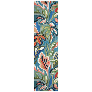 Trans Ocean Liora Manne Capri Indoor/Outdoor Rug - Vibrant Floral Geometric Design For Stylish Spaces Blue Polyester,Acrylic Capr5174004