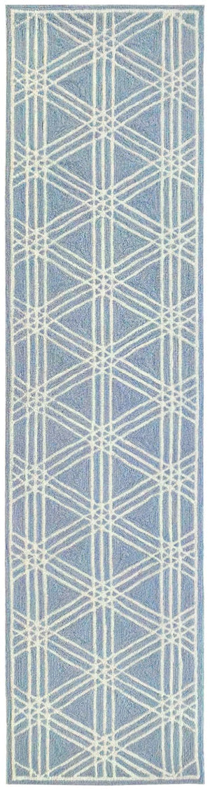 Trans Ocean Liora Manne Capri Hex Indoor/Outdoor Durable Area Rug - Stylish Geometric Accent For Any Space Blue Polyester,Acrylic Capr8174103