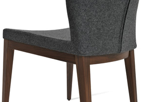 Soho Concept Capri Wood Chair: Stylish Dining Chair In Camira Blazer Wool – 10-year Guarantee, Multiple Colors! Walnut,Dark Grey  Soho-concept-dining-chair-01682
