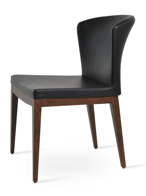 Soho Concept Capri Wood Chair - Stylish Dining Chair With Camira Era Fabric, 10-year Guarantee, Multiple Colors Walnut,Black  Soho-concept-dining-chair-01683