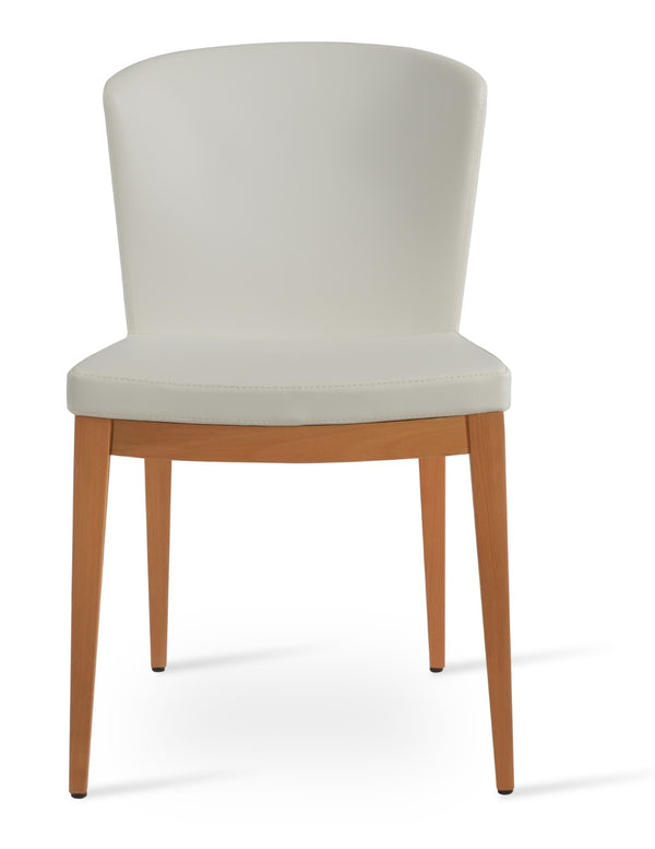 Soho Concept Capri Wood Chair - Stylish Dining Chair With Camira Era Fabric, 10-year Guarantee, Multiple Colors Natural,White  Soho-concept-dining-chair-01688