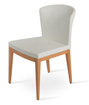 Soho Concept Capri Wood Chair - Stylish Dining Chair With Camira Era Fabric, 10-year Guarantee, Multiple Colors Natural,White  Soho-concept-dining-chair-01688