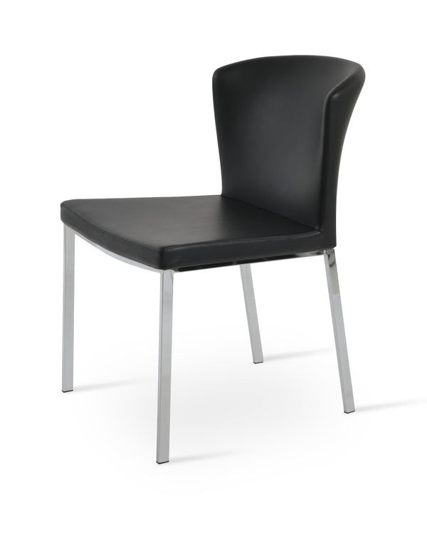 Soho Concept Capri Metal Dining Chair In White Boucle - Durable Camira Fabric, Chrome Finish, 10-year Guarantee Chrome,Black  Soho-concept-dining-chair-01701