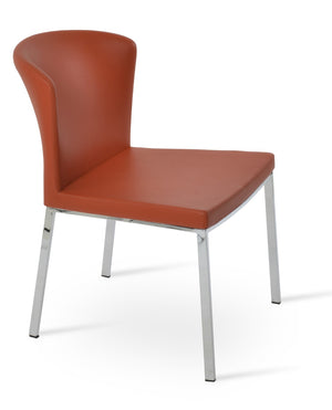 Soho Concept Capri Metal Dining Chair In White Boucle - Durable Camira Fabric, Chrome Finish, 10-year Guarantee Chrome  Soho-concept-dining-chair-01699