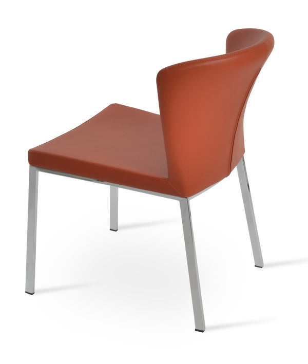 Soho Concept Capri Metal Dining Chair In White Boucle - Durable Camira Fabric, Chrome Finish, 10-year Guarantee Chrome  Soho-concept-dining-chair-01699