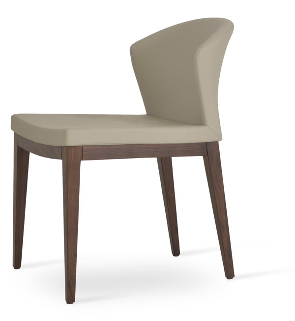 Soho Concept Capri Wood Chair - Stylish Dining Chair With Camira Era Fabric, 10-year Guarantee, Multiple Colors Walnut  Soho-concept-dining-chair-01706