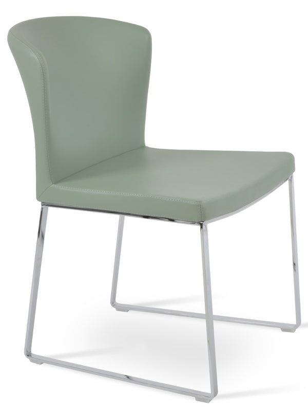 Soho Concept Capri Metal Dining Chair In White Boucle - Durable Camira Fabric, Chrome Finish, 10-year Guarantee Chrome  Soho-concept-dining-chair-01712