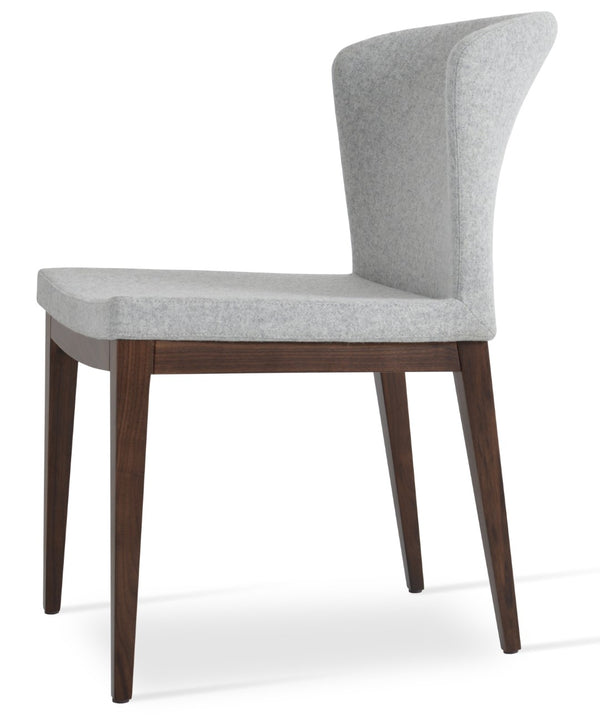 Soho Concept Capri Metal Dining Chair In White Boucle - Durable Camira Fabric, Chrome Finish, 10-year Guarantee Silver  Soho-concept-dining-chair-01694