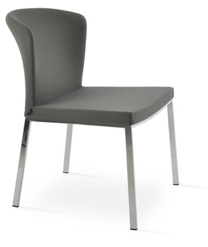 Soho Concept Capri Metal Dining Chair In White Boucle - Durable Camira Fabric, Chrome Finish, 10-year Guarantee Chrome,Grey  Soho-concept-dining-chair-01723
