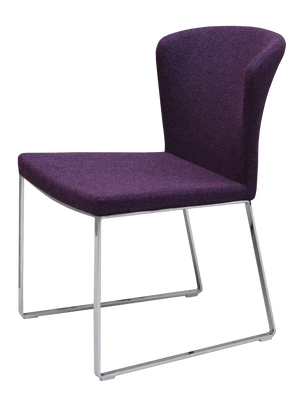 Soho Concept Capri Chair Sled Base Dining Chair - Durable Camira Blazer Wool, Elegant Silver, 10-year Warranty   Soho-concept-dining-chair-01756