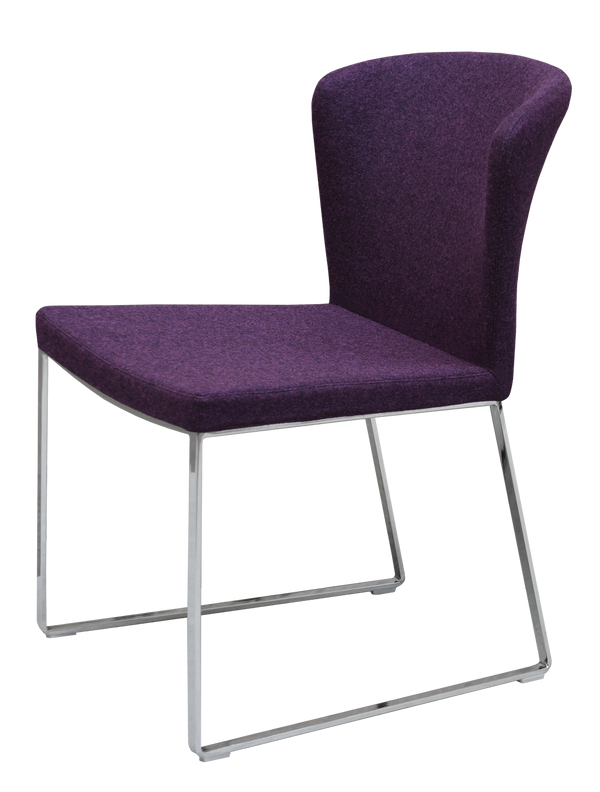 Soho Concept Capri Chair Sled Base Dining Chair - Durable Camira Blazer Wool, Elegant Silver, 10-year Warranty   Soho-concept-dining-chair-01756