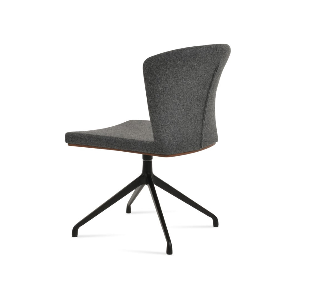 Soho Concept Capri Spider Swivel Dining Chair - Luxurious Camira Blazer Wool Fabric, 10-year Guarantee, Stylish Colors Black,Dark Grey  Soho-concept-dining-chair-01762