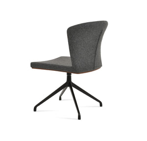 Soho Concept Capri Spider Swivel Dining Chair - Luxurious Camira Blazer Wool Fabric, 10-year Guarantee, Stylish Colors Black,Dark Grey  Soho-concept-dining-chair-01762