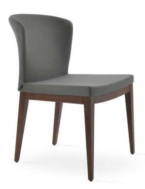Soho Concept Capri Wood Chair - Stylish Dining Chair With Camira Era Fabric, 10-year Guarantee, Multiple Colors Walnut,Grey  Soho-concept-dining-chair-01766