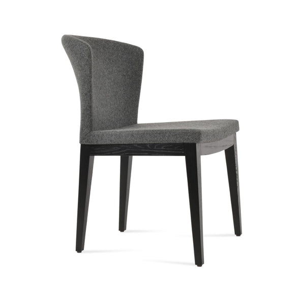 Soho Concept Capri Wood Chair: Stylish Dining Chair In Camira Blazer Wool – 10-year Guarantee, Multiple Colors! Ash,Black,Dark Grey  Soho-concept-dining-chair-01661
