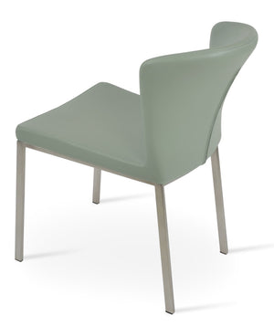 Soho Concept Capri Metal Dining Chair In White Boucle - Durable Camira Fabric, Chrome Finish, 10-year Guarantee Chrome  Soho-concept-dining-chair-01703