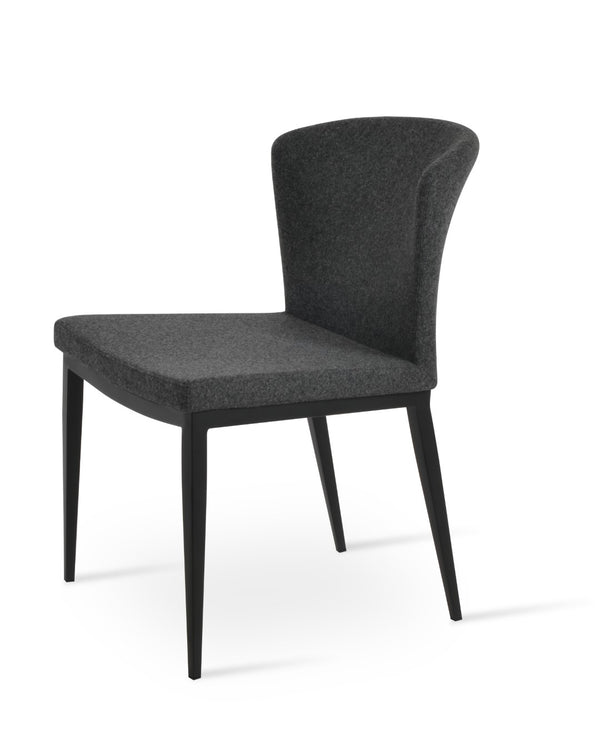 Soho Concept Capri Mw Dining Chair - Stylish Wool Fabric, 10-year Guarantee, Elegant Black & Dark Grey Finish Black,Dark Grey  Soho-concept-dining-chair-01736