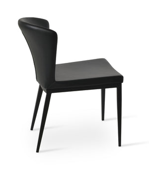 Soho Concept Capri Mw Dining Chair - Stylish White Boucle Fabric With Walnut & Turquoise, 10-year Guarantee! Black  Soho-concept-dining-chair-01735