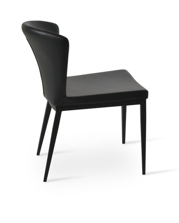 Soho Concept Capri Mw Dining Chair - Stylish White Boucle Fabric With Walnut & Turquoise, 10-year Guarantee! Black  Soho-concept-dining-chair-01735
