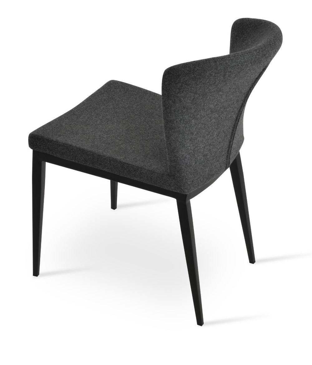 Soho Concept Capri Mw Dining Chair - Stylish Wool Fabric, 10-year Guarantee, Elegant Black & Dark Grey Finish Black,Dark Grey  Soho-concept-dining-chair-01734