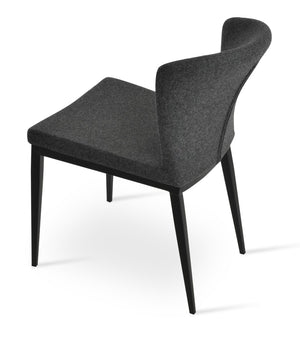 Soho Concept Capri Mw Dining Chair - Stylish Wool Fabric, 10-year Guarantee, Elegant Black & Dark Grey Finish Black,Dark Grey  Soho-concept-dining-chair-01734