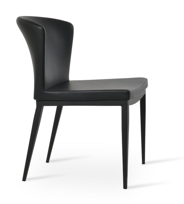 Soho Concept Capri Mw Dining Chair - Stylish White Boucle Fabric With Walnut & Turquoise, 10-year Guarantee! Black  Soho-concept-dining-chair-01733