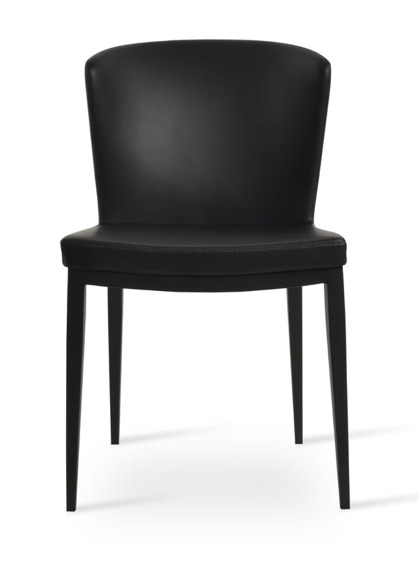 Soho Concept Capri Mw Dining Chair - Stylish White Boucle Fabric With Walnut & Turquoise, 10-year Guarantee! Black  Soho-concept-dining-chair-01733
