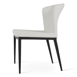 Soho Concept Capri Mw Dining Chair - Stylish White Boucle Fabric With Walnut & Turquoise, 10-year Guarantee! Black,White  Soho-concept-dining-chair-01743