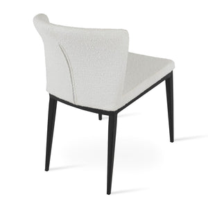 Soho Concept Capri Mw Dining Chair - Stylish White Boucle Fabric With Walnut & Turquoise, 10-year Guarantee! Black,White  Soho-concept-dining-chair-01743