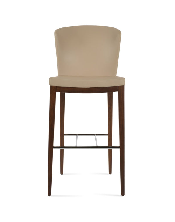 Soho Concept Capri Wood Barstools & Counterstools - Solid Beech, Stylish Camira Fabric, 10-year Guarantee & More! Walnut  Soho-concept-dining-chair-10691
