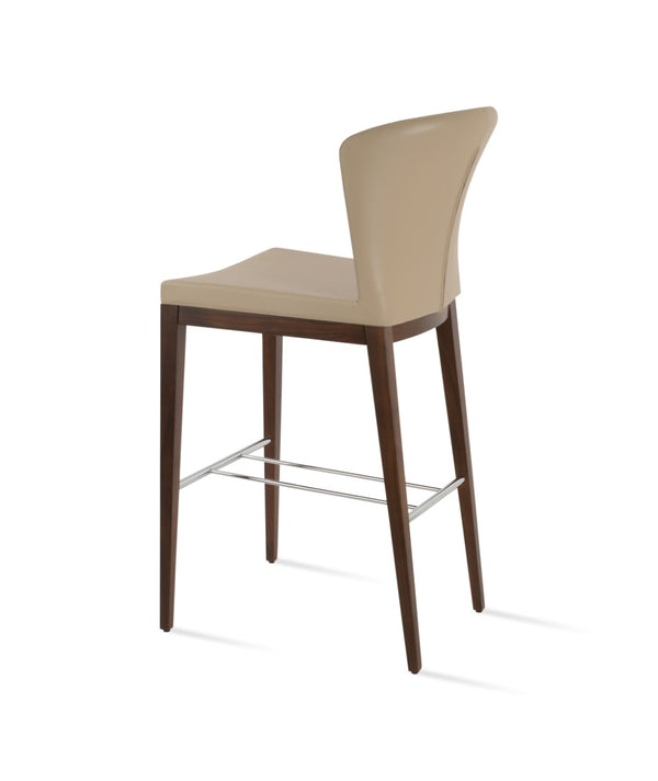 Soho Concept Capri Wood Barstools & Counterstools - Solid Beech, Stylish Camira Fabric, 10-year Guarantee & More! Walnut  Soho-concept-dining-chair-10690